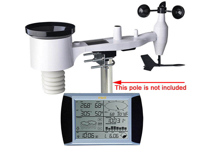 Wireless Weather Station 1080 Wireless Transmission Data Storage Temperature Humidity Wind Speed ​​Wind Direction Rainfall