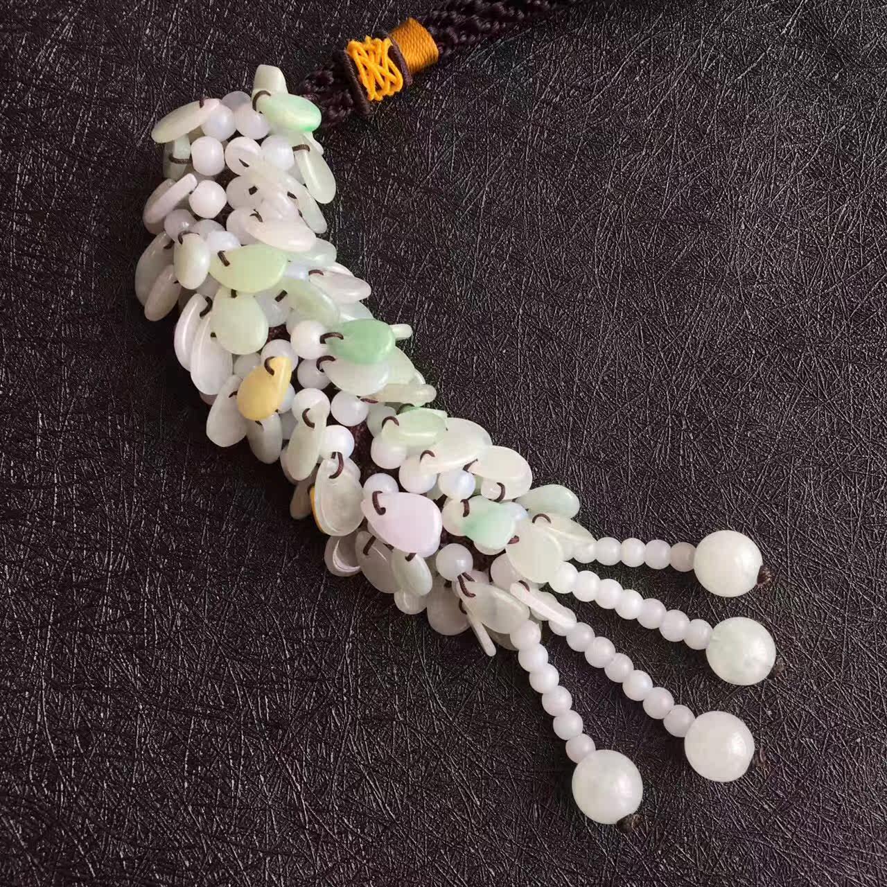 New product Myanmar Jade A truck hanging in and out of Ping An Cai Jin Bao color beautiful discount special value