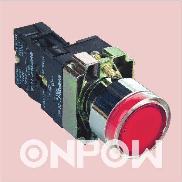 Zhejiang Hongbo HBY5-10D 24v220v12v Self-lock Z with lamp Self-Schneider-resistant button XB2