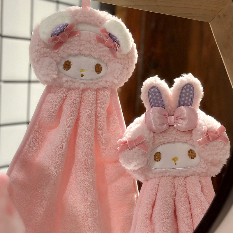 Cute Pink Lamb Hanging Cartoon Cat Hand Towel Thickened Towel Handkerchief Children's Hand Wipe Cloth Rag Cute Pink Lamb Hanging Cartoon Cat Hand Towel Thickened Towel Handkerchief Children's Hand Wipe Cloth Rag
