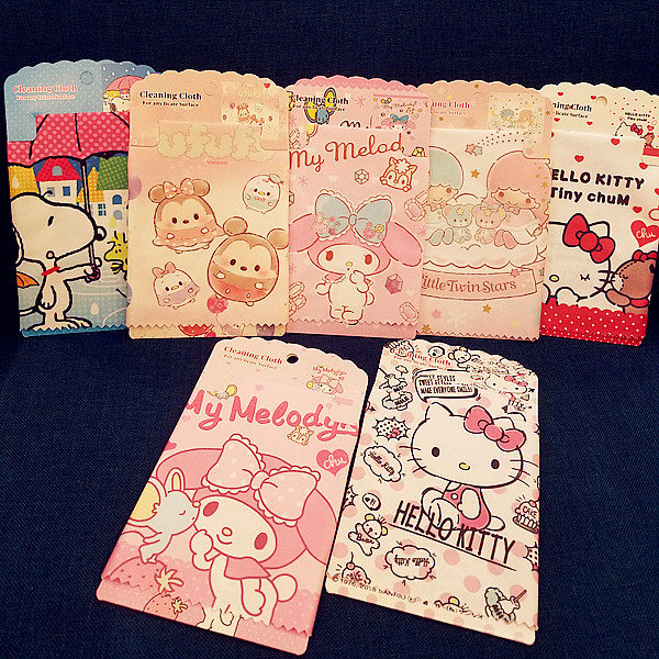 Creative Cute Cartoon Glasses Cloth Screen Wiping Lens Clean Cloth Teenage Girl Hearts Softgirl Flat screen cloth