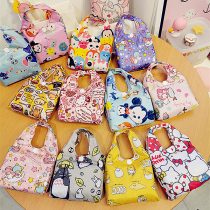 Cute cartoon eco-friendly bag Large capacity thickened waterproof shopping bag Lightweight portable folding bag