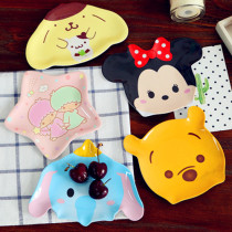 Cute big head shape cartoon small plate Seasoning plate Mini nut small plate Fruit plate