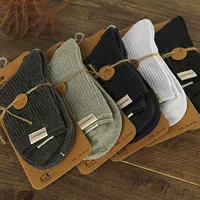 Chất khử mùi cotton trong vớ nam vớ đơn giản cotton thoáng khí vải dệt kim tiêu chuẩn màu rắn vớ thủy triều vớ thể thao vớ bóng rổ tất nữ