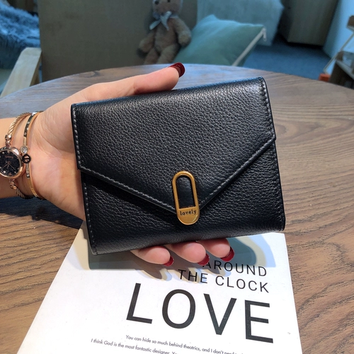 Бумажник, сумка через плечо, короткий ультратонкий изысканный небольшой дизайнерский модный картхолдер, из натуральной кожи