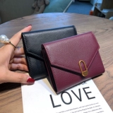 Бумажник, сумка через плечо, короткий ультратонкий изысканный небольшой дизайнерский модный картхолдер, из натуральной кожи