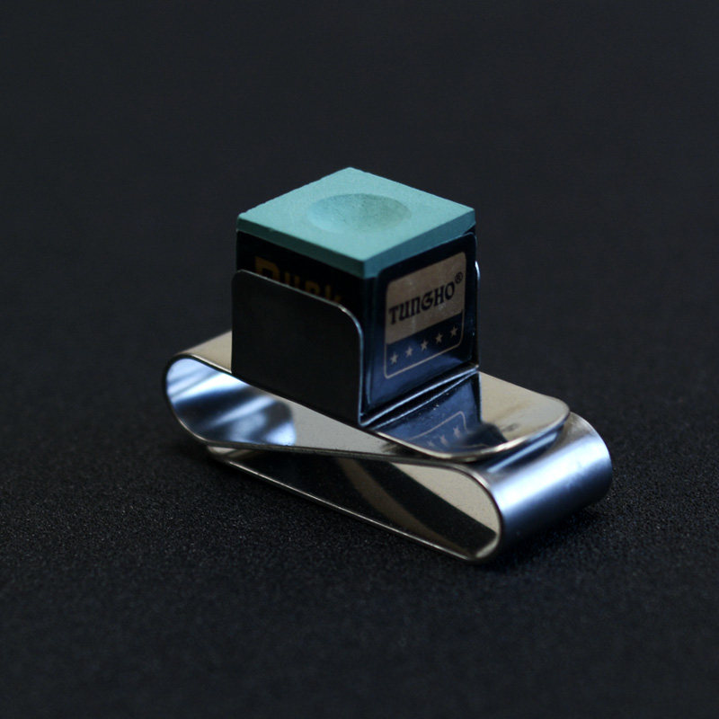 Stainless steel double-sided qiao ke clip magnetic suction type black eight qiao powder clip billiards supplies metal gun powder billiard tool