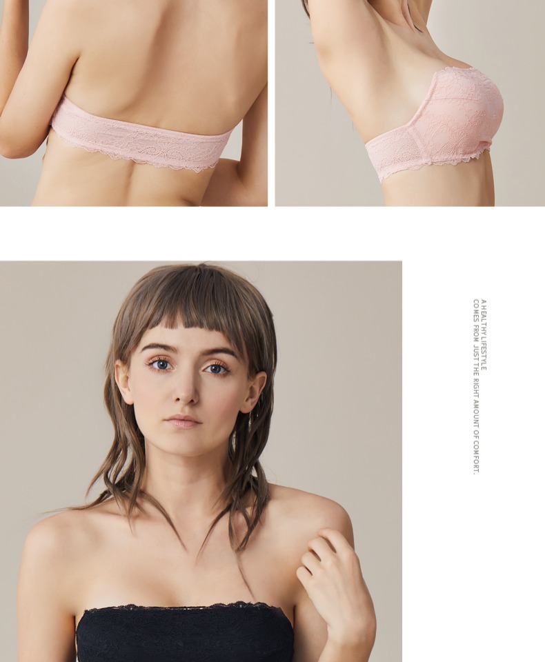 Yimanli quây vô hình áo ngực tập hợp chống trượt phần mỏng làm đẹp backless vai vai đồ lót ống hàng đầu - Áo ngực không dây quần lót cotton