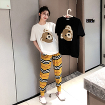 Japan JULIPET warm bear short-sleeved trousers pajama suit womens summer leisure can wear home clothes