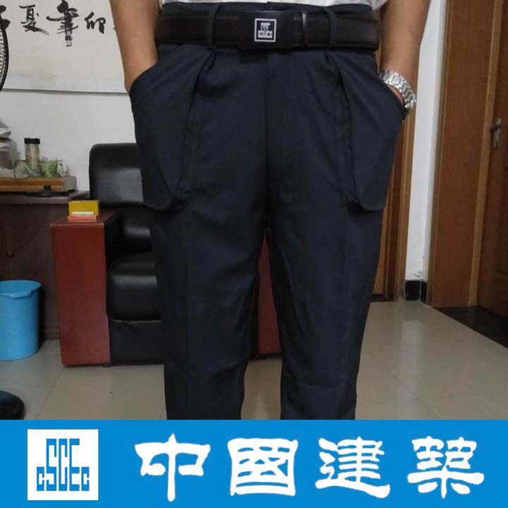 China construction men's and women's workwear pants in the construction CI system black loose wear-resistant labor protection trousers genuine