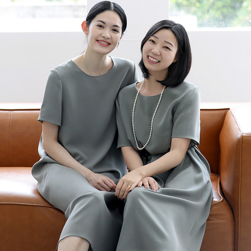 Temple Mountain Wen also playfully clothing advanced high - gram high - gray acetic acid heavy - cho very simple luxury dress