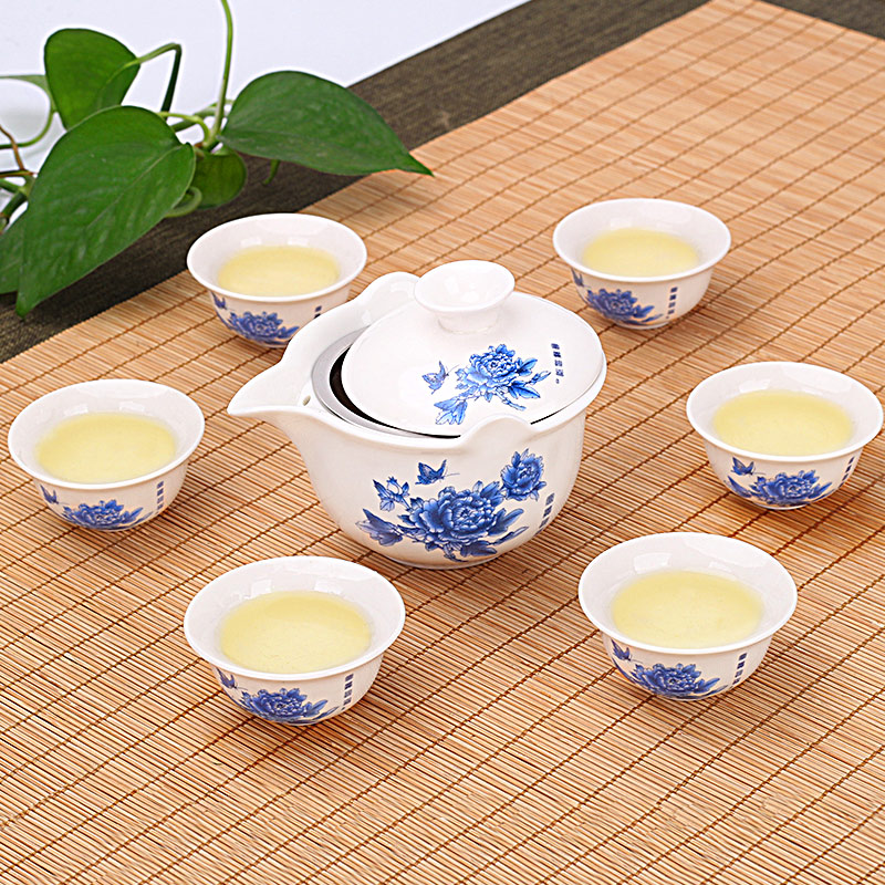 Ấm trà chống vảy Puer ấm ba mảnh nắp bát trà lớn gốm sứ kungfu du lịch đặt nhanh cốc cốc lấy nồi - Trà sứ bình lọc trà