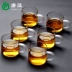 Bộ tách trà thủy tinh Kung Fu Cốc trà nhỏ Chén gốm Chén trà Hộ gia đình Ly trà đơn Cup Master Cup Trà xanh và trắng - Trà sứ