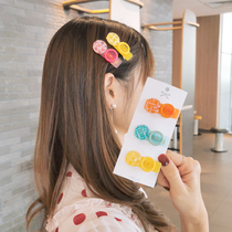 Small Qing New button DUCKBILL CLIP SUMMER CANDY COLOR SWEET MEME LIU SEA CLIP SIDE CRUSHED HAIR CLIP GIRLS HEAD ACCESSORIES