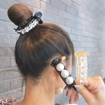 South Koreas Great Gate Net Red Marulet Hair Clip Sweet rear Brain Spoon Hair Clip Jane About Haircut Pearl Dish Hair Headwear