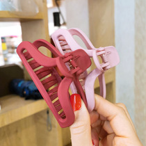 South Korea Net red frosted bath clip hair top grab clip large elegant back head clip black fixed hair headgear