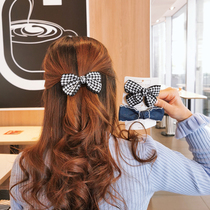 Sweet Beauty Ladies Butterfly Knot Spring Clip South Korea Nets Red Homey Rear Brain Spoon Hair Clip Top Clip Horizontal Clip Princess Hair Card