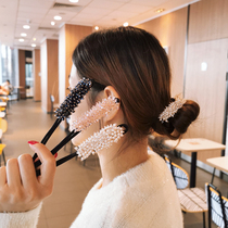 Net Red Temperament Pellet Head Disc Hair deity Sweet Jane Approx Fluffy Semizal Slob Hair Clip After Hairspoon Flower Buds Accessories