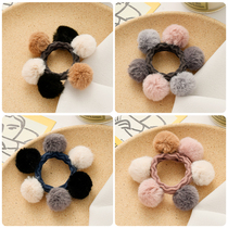 Autumn and winter joyful cute hair hair rope net Red Girl heart tie hair leather band Simple headrope Hairband headwear hair accessories