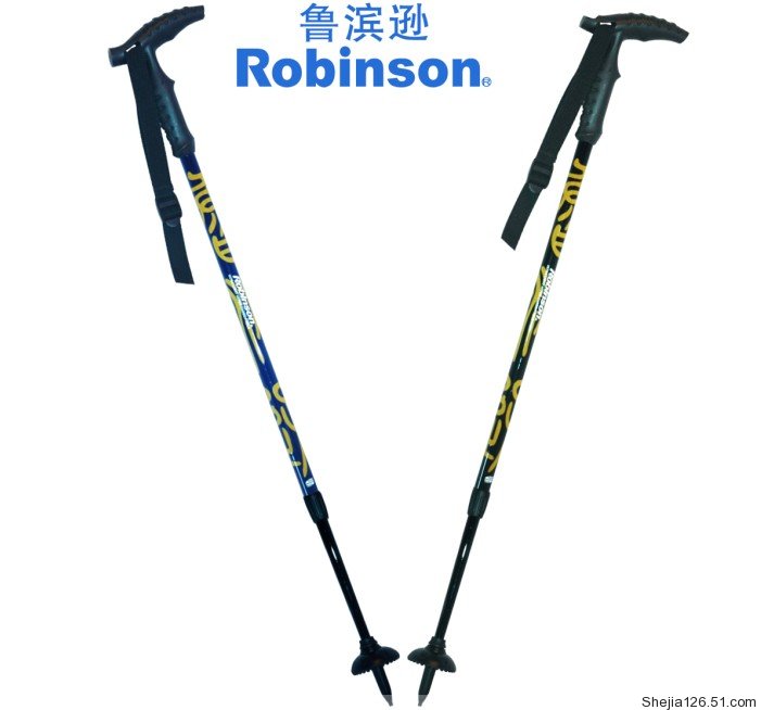 Authentic Robinson Flowing Gold T-hand mía siêu nhẹ Carbon trekking cực ngoài trời gậy vàng cổ điển - Gậy / gậy 	bán gậy baton cho người già