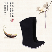 Jinyiwei Feiyu Clothes Shoes Hanfu Boots Upturned Soap Boots Men and Women Same Style Little Dragon Girl Ancient Style Chinese Style
