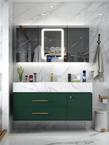 Nordic light luxury bathroom cabinet combination Modern simple washbasin cabinet washbasin cabinet Bathroom sink bathroom cabinet