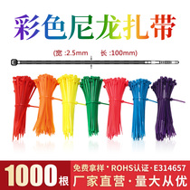 Wide 2 5mm long 100mm Colour Self-locking strap Red yellow Blue Green Plastic Nylon Garden Art Zer Small Number