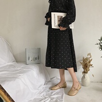 Version of the new single shoes h2021 flat student cute womens red shoes with a bottom summer Doudou soft shoes Xiaohan net hundred