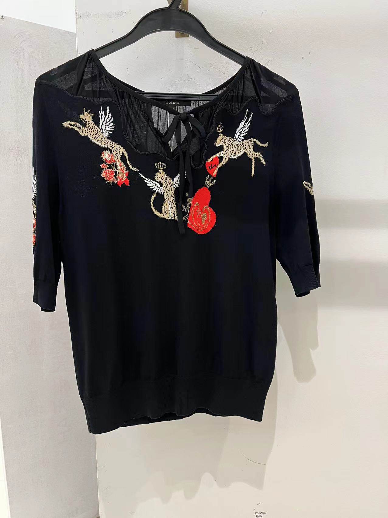 Dunnu DUNNU special cabinet Spring Summer Knitting Shirt DN17090211 -1380