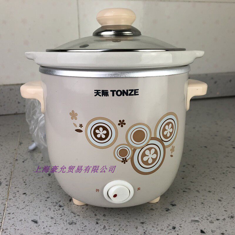 Tonze Sky DDG-7AD Electric Stew Porcelain 0 6L Boiled Porridge Soup Pot Baby Food Minib Cooker