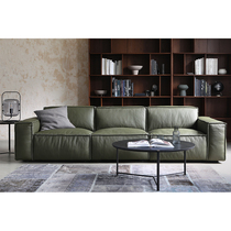 Special Nordic expression Italian simple minimalist imported first layer cowhide Naples full leather sofa 3 4 people K #