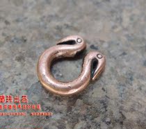 Zijin Lima copper clip crane head clip imitation old Buddha beads accessories counter Wen play Red copper counter diy