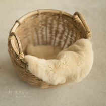 Freshman beauty work Color true fur cushion blanket newborn photography props baby children custom photo decoration matching