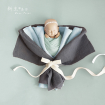 Newborn photography wool felt bouquet swaddle shape wrapped cushion blanket baby baby photo decoration mat