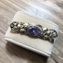 Orphan sterling silver natural amethyst leaf vein brooch 1880 deposit 1400 non-refundable and non-exchangeable