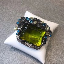 Big-name designer 24k gold-plated Duobao high-order crystal brooch 1380 deposit 900