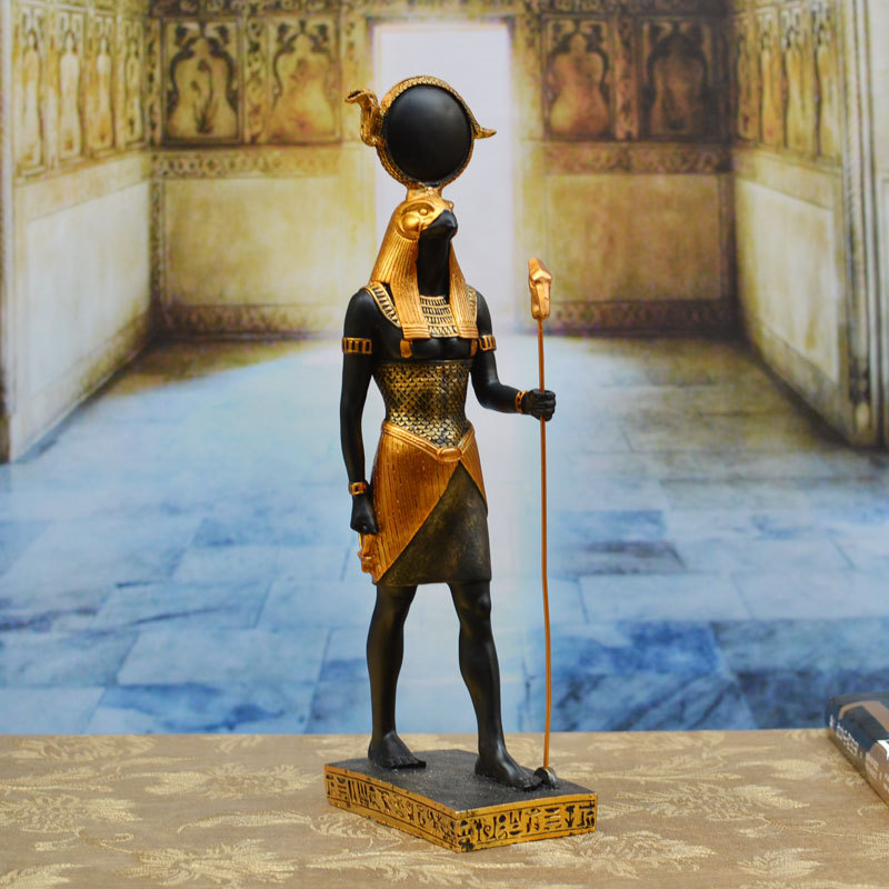 God of War Horus Souvenir Ancient Egyptian Mythology Home Decoration Pharaoh Statue Guardian God Resin Crafts