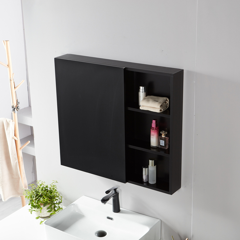 Hidden Feng Shui Mirror Bathroom Storage Aluminum Alloy Simple Wall-Mounted Hanging Cabinet Kitchen Cabinet Bathroom Storage