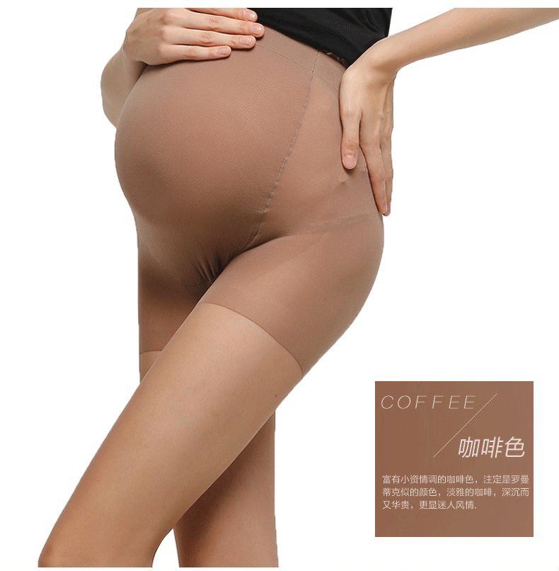 Phụ nữ mang thai vớ dạ dày nâng điều chỉnh xà cạp phần mỏng chống móc lụa pantyhose thịt màu tinh thể vớ mùa hè siêu mỏng