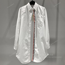 TB ALIGIOIELLI brand discount 2021 spring and autumn new womens wild thin color strip white shirt dress