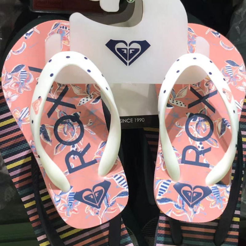 In-Stock Roxy2026 New Children's Indoor and Outdoor Slippers, Flip-Flops, Non-Slip, Soft Sole, Wear-Resistant, Flat Sandals