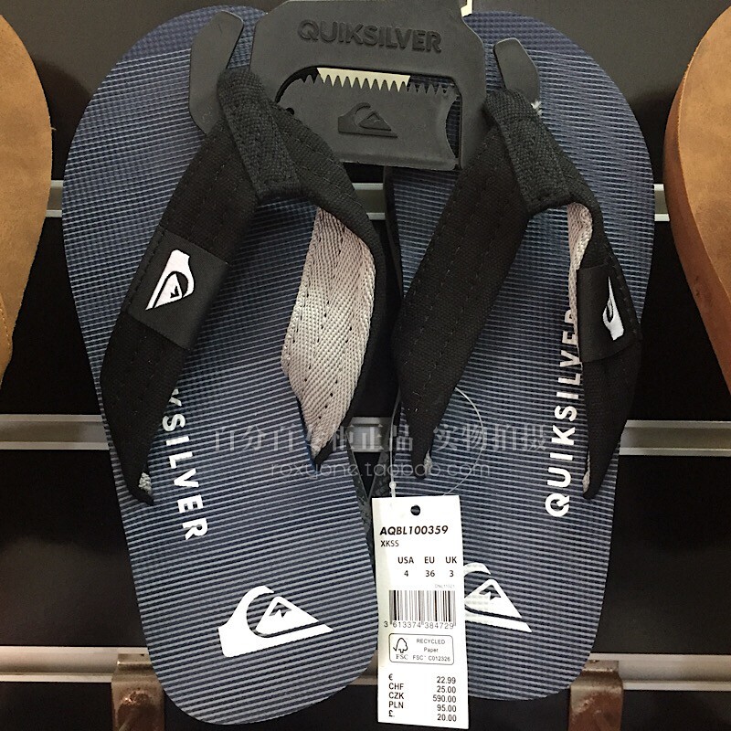 Quiksilver2026 New Summer Kidsren's Flip-Flops Trendy Brand Quick-Drying Sandals Non-Slip Men's Beach Slippers