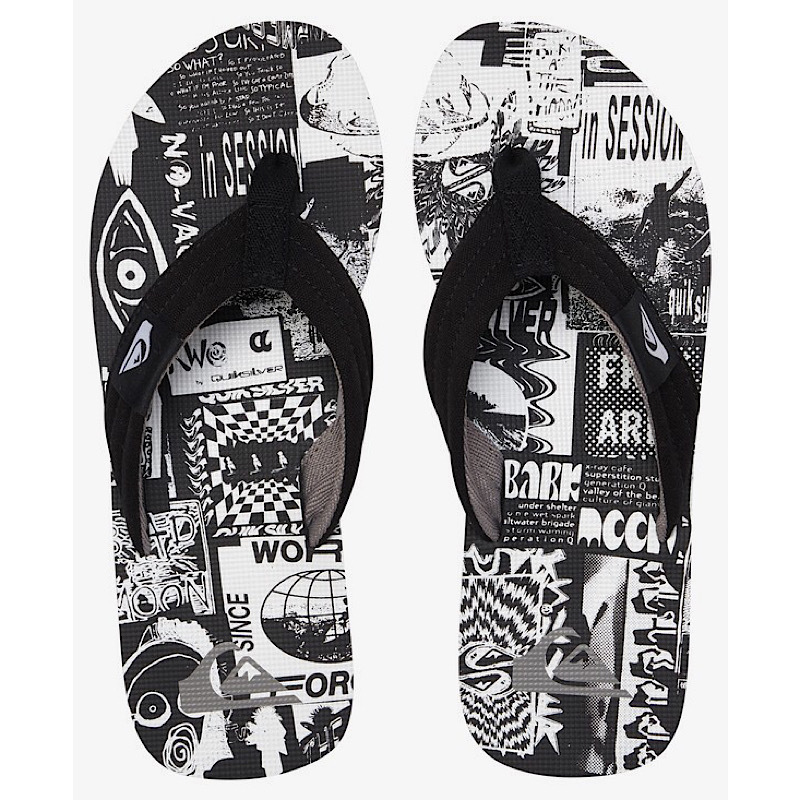 2026 Quikilver New Trendy Brand Wide Strap Fashionable and Wear-Resistant Boys' Quick-Drying Flip-Flops