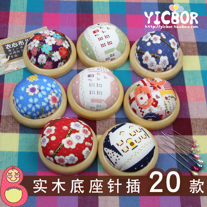 Wood Base Needle Insert Bag Sponge Core Needle Bag Stitch Cross Embroidered Hand Needle Base Non wrist Needle Zado multisection optional