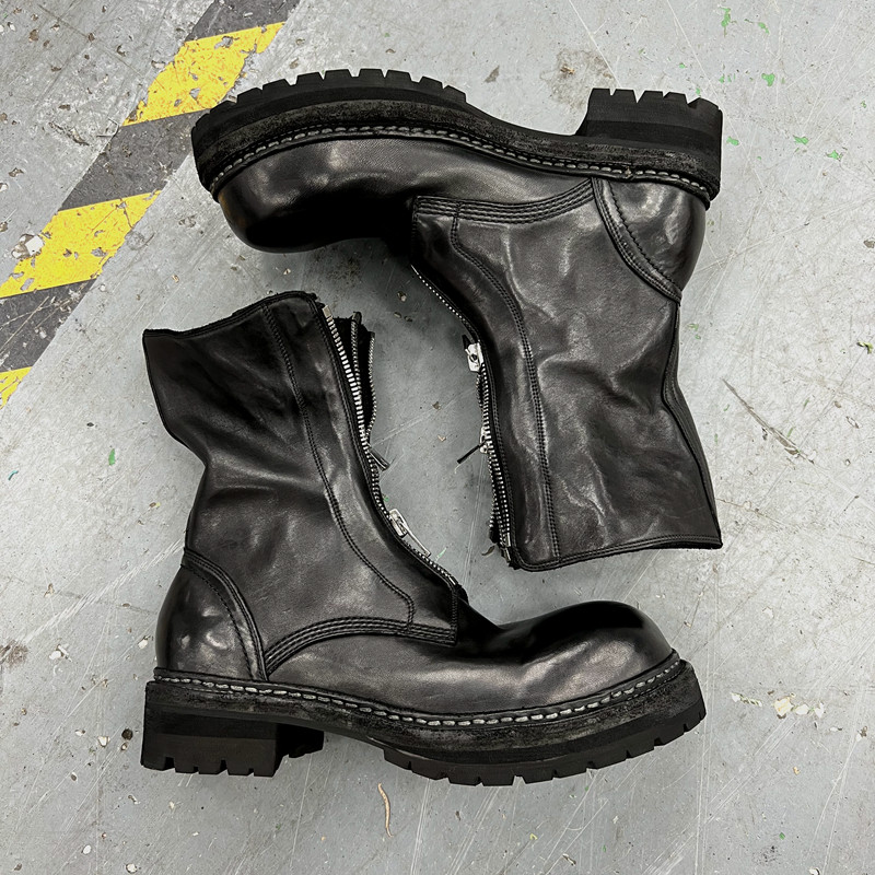 NID de GUEPES头层马皮切尔西靴：复古潮鞋，时尚界的“行走的艺术