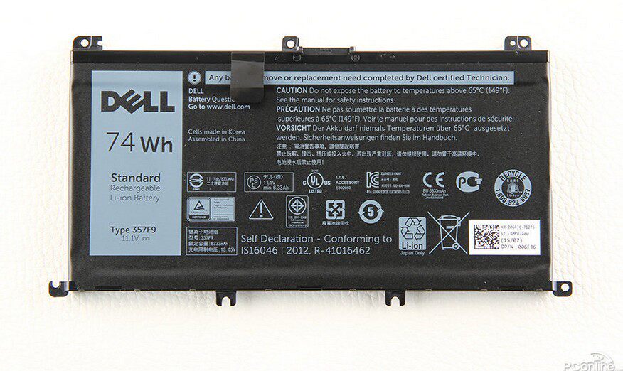 Original dress Dell 15 7567 7559 7759 7759 7566 INS15PD-1548B 357F9 battery