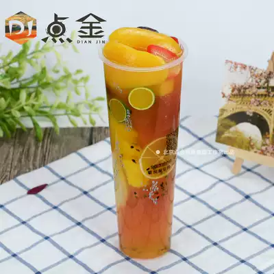 New product simulation long leg fruit tea tribute tea drink a variety of fruit model display sample props 1000ml