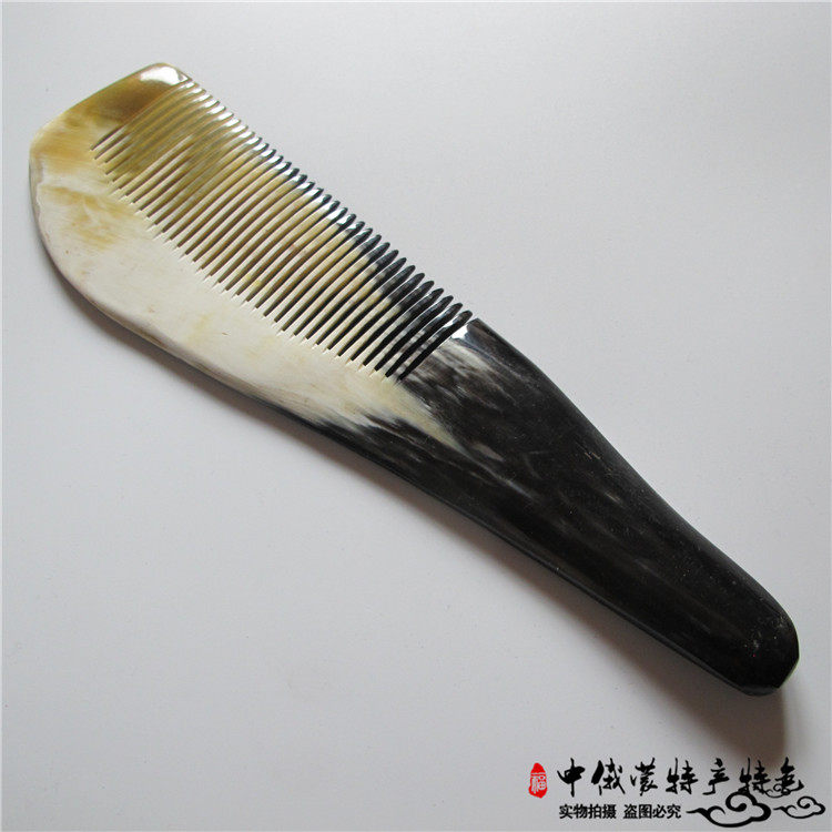 Inner Mongolia natural horn comb long hair comb anti-static anti-hair loss wooden comb large thick massage health care horn comb