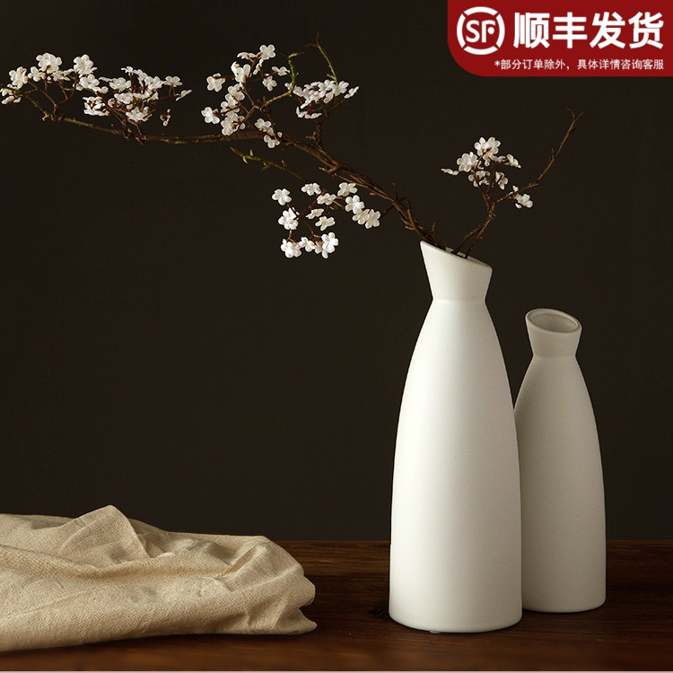 New Chinese Zen hand-made potted vase Home jewelry desktop ornaments Xuanguan simple ceramic vase flower arrangement