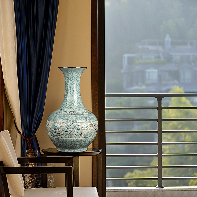 Porcelain of jingdezhen ceramics vase hand - carved restoring ancient ways do old son design classical sitting room adornment is placed